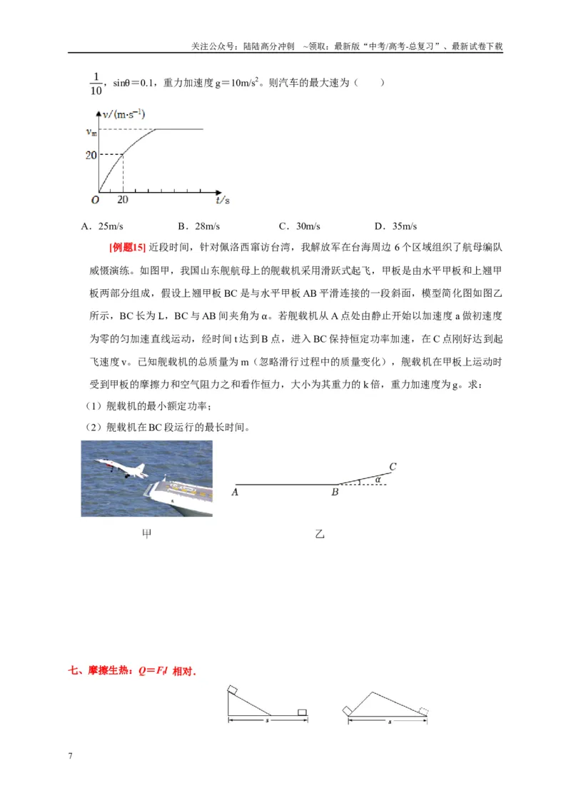 《专题6功和能量（原卷版）_04-物理-高考总复习_专项复习_2024年_2024高考物理复习二级结论题型详解全面复习知识点_资料》第7页预览
