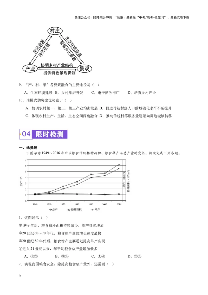 《重难点11农业活动与粮食安全-（新高考专用）（学生版）_07-地理-高考总复习_专项复习_2024年_2024年高考地理热点·重点·难点专练（新高考专用）》第9页预览