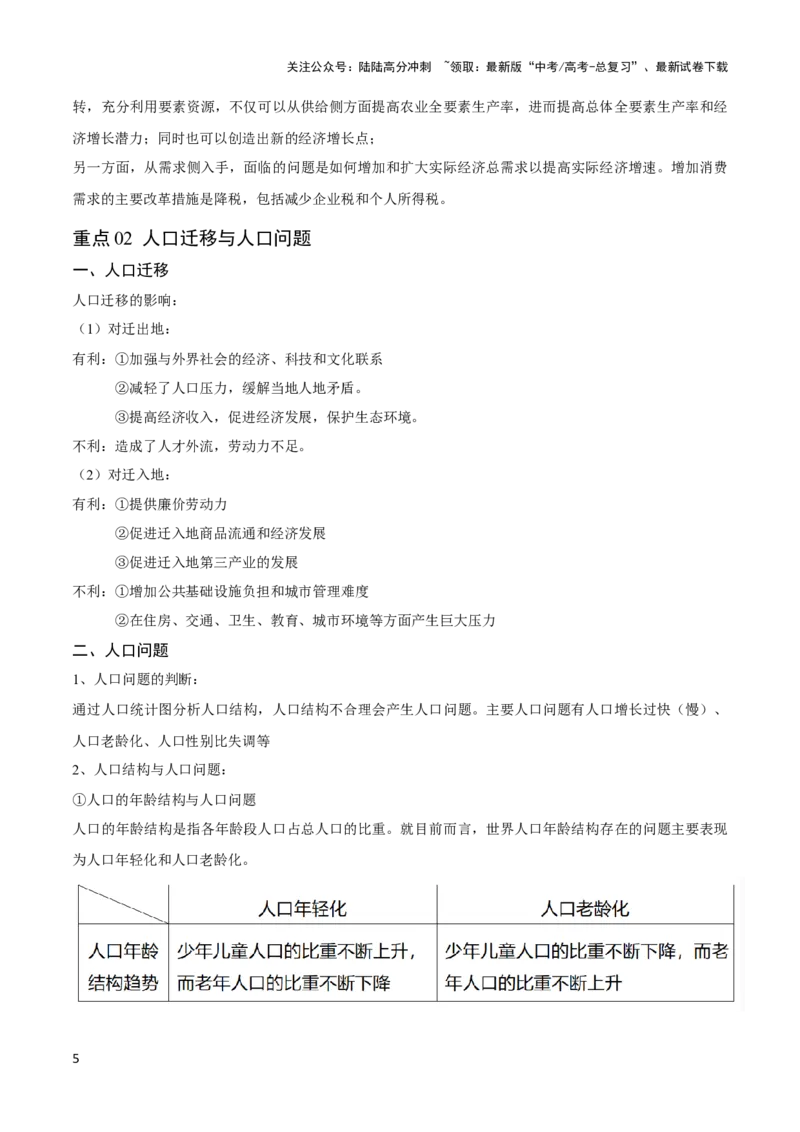 《重难点09人口与城乡发展-（新高考专用）（教师版）_07-地理-高考总复习_专项复习_2024年_2024年高考地理热点·重点·难点专练（新高考专用）》第5页预览
