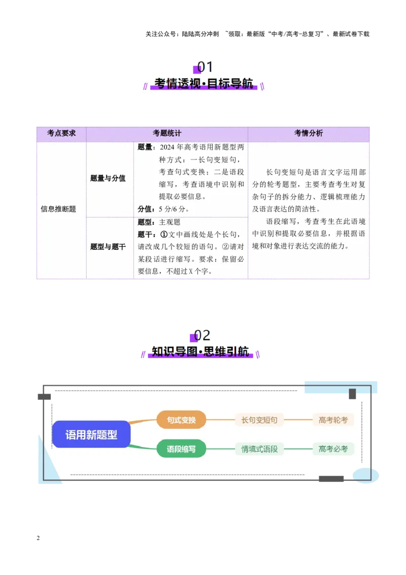 《专题27语用新题型（讲义）（学生版）_二轮复习_2025年_2025年高考语文二轮复习课件+讲义+练习（新高考通用）》第2页预览