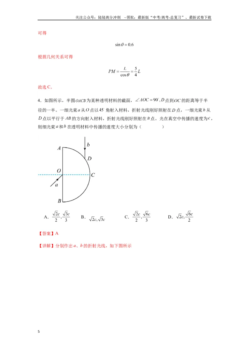 《专题31光学（教师版）_04-物理-高考总复习_专项复习_2025年_2025年高考物理热点题型归类》第5页预览