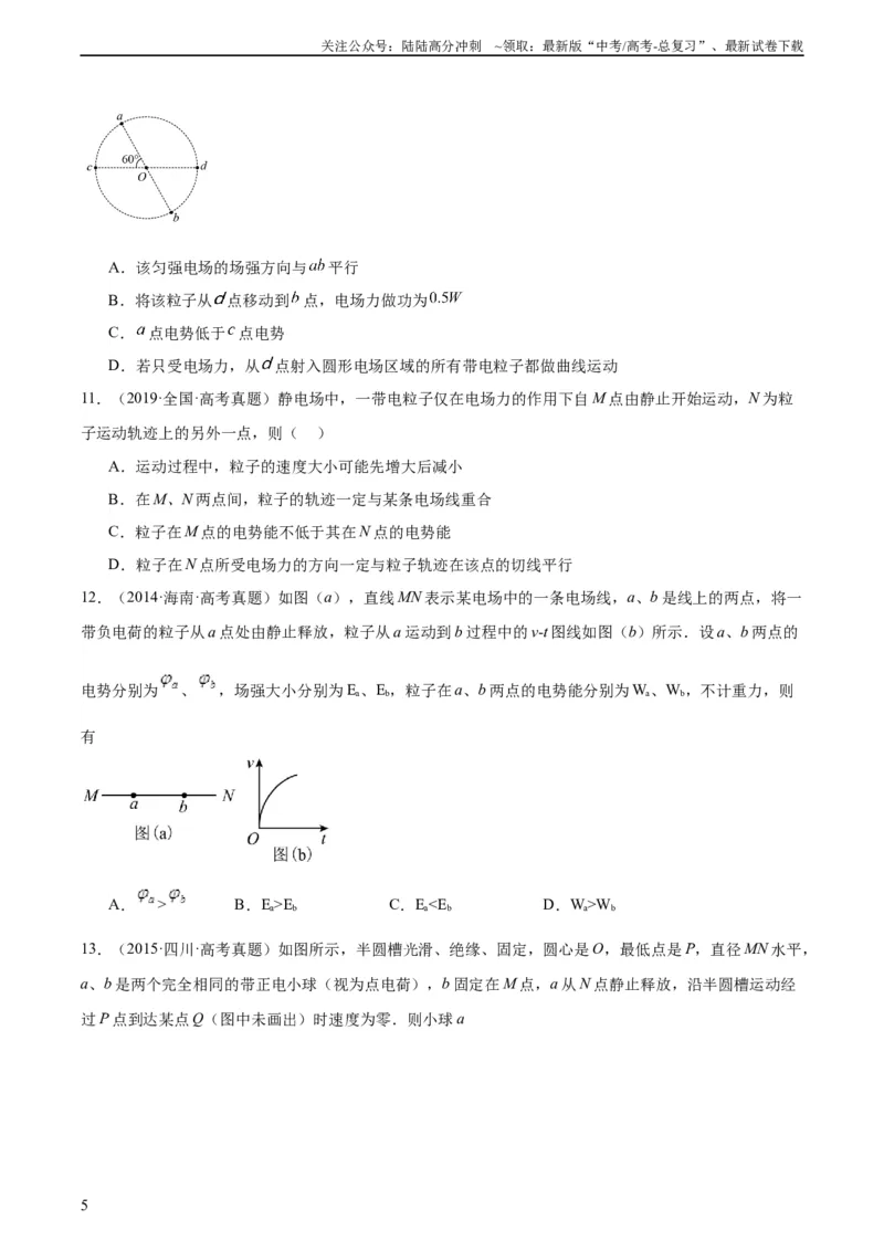 《专题39带电粒子在电场运动（一）（学生版）（全国通用）_04-物理-高考总复习_专项复习_2024年_十年（2014-2023）高考物理真题分项汇编（全国通用）》第5页预览