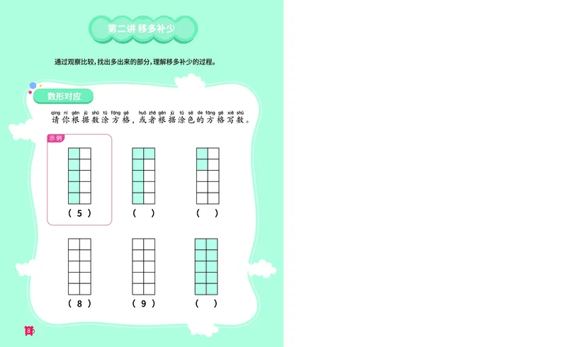 《第13专题_差数的应用_数量对应_火花秘籍_202003052021461_（G1450)火花思维幼小衔接及L1-L5_L3完结_L3完结AI_05完结AI41-88_补充资料练习册_13差数的应用》第9页预览