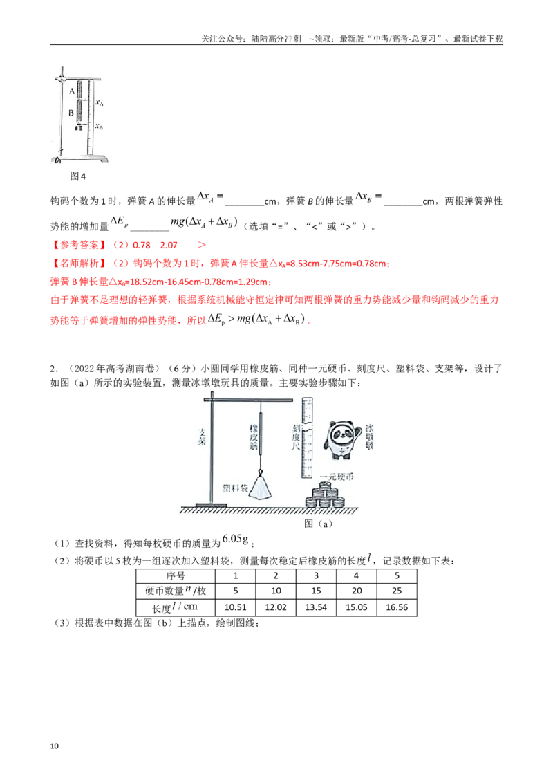 《专题41力学探究性实验（全国通用）（解析版）_04-物理-高考总复习_专项复习_2025年_五年（2020-2024）高考物理真题分类汇编（全国通用）》第10页预览