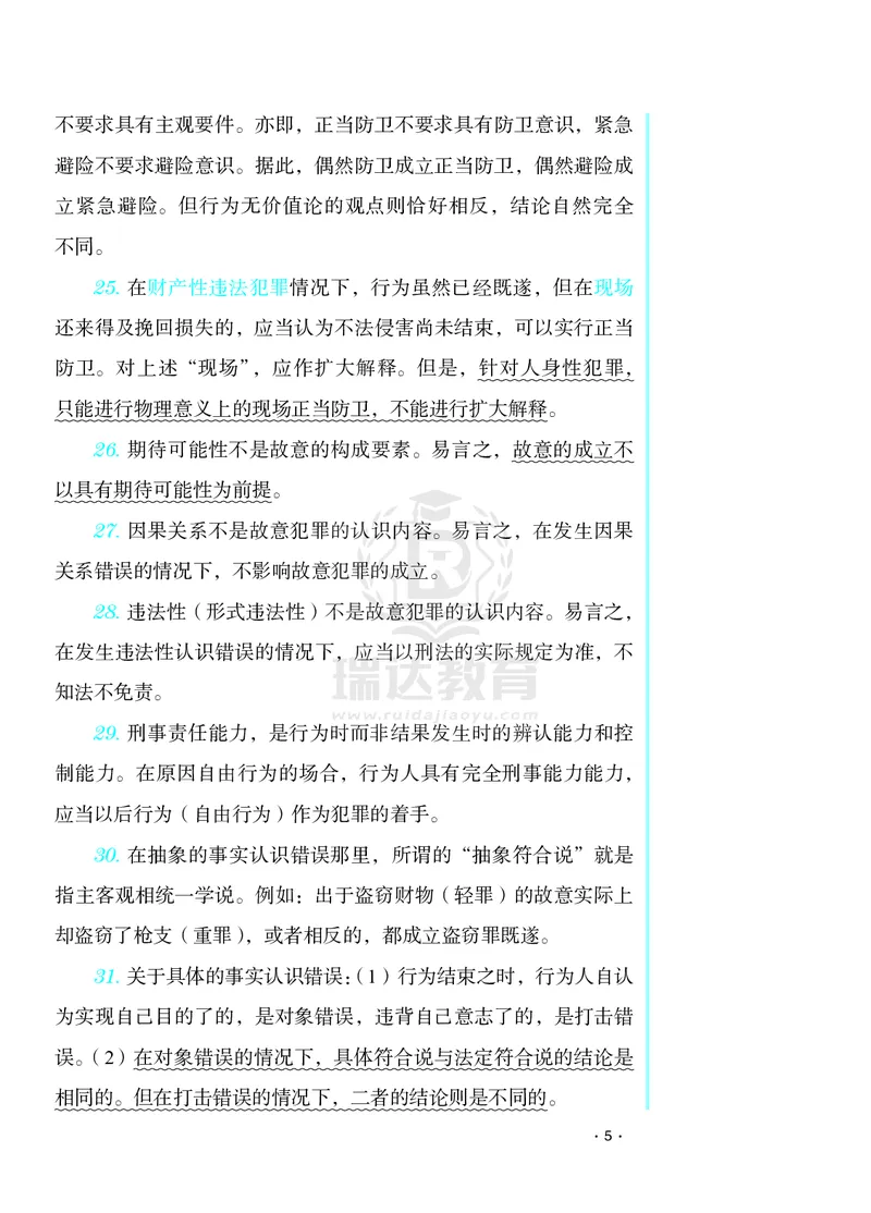 《2026年蔡雅奇法考刑法考前纸_2026法考客观_瑞-D_002026RD客观考前几页纸》第5页预览