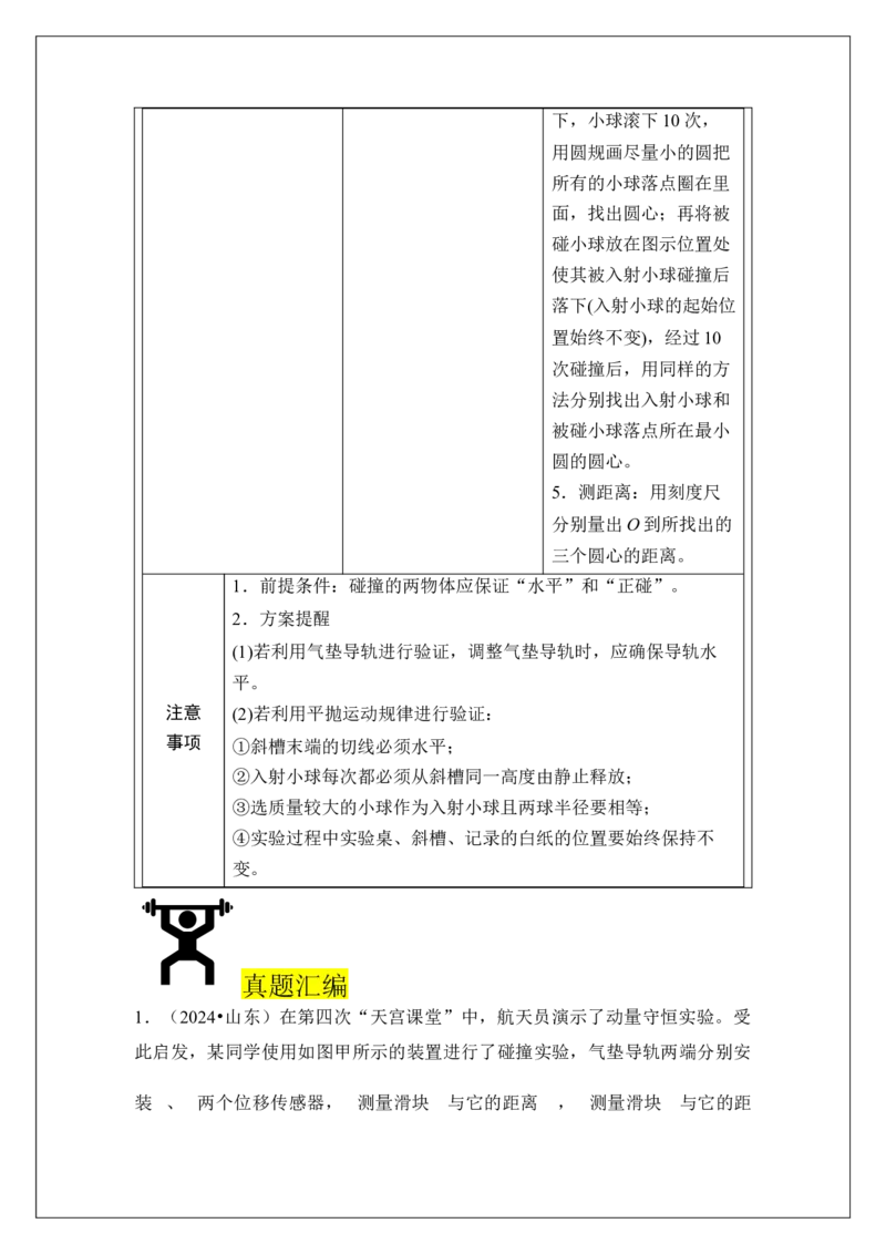 《专题31实验：验证动量守恒定律(学生版)_04-物理-高考总复习_一轮复习_2026年-物理高考一轮复习_42026届高考物理一轮复习专题讲义》第2页预览