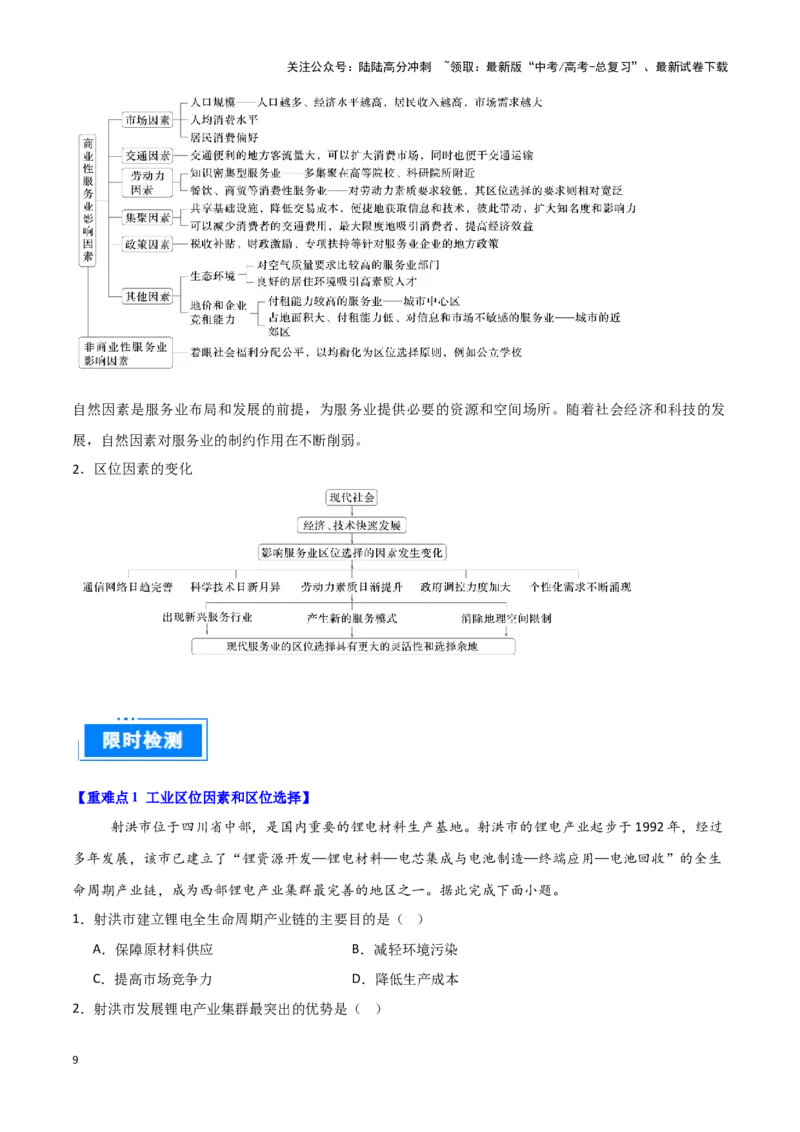 《重难点13区域产业的创新与发展（教师版）_07-地理-高考总复习_专项复习_2025年_2025年高考地理重难点讲义专练（西北四省专用）》第9页预览