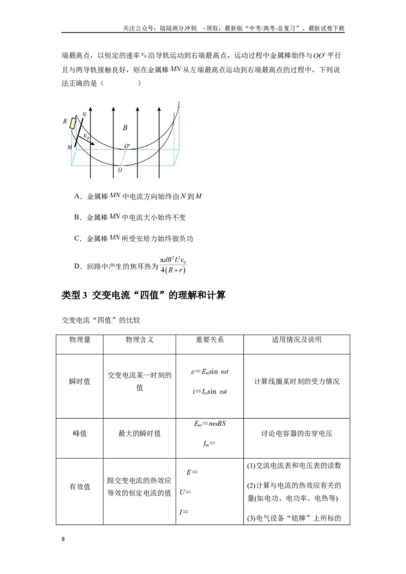 《专题30交变电流与变压器（学生版）_04-物理-高考总复习_一轮复习_2025年_2025年高考物理一轮复习热点题型归类》第8页预览