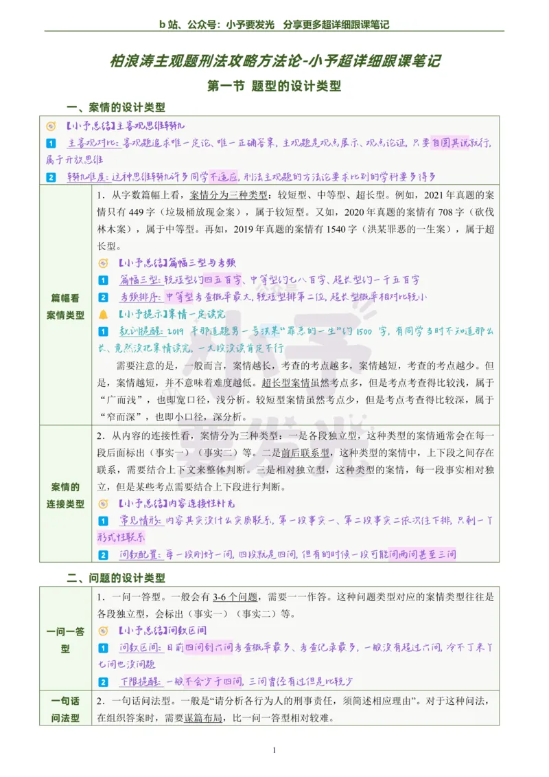 《26法考柏浪涛刑法主观题方法论超详细跟课笔记_2026法考主观_ZH_13.主观冲刺_更新中2026年法考主观题冲刺版刑法众合柏浪涛_26法考柏浪涛刑法主观题方法论超详细跟课笔记》第2页预览