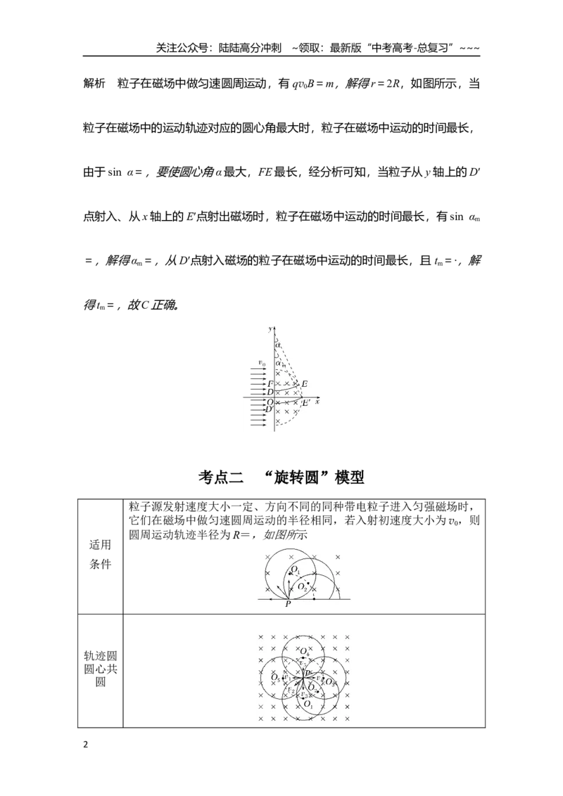 《专题强化十八　动态圆_04-物理-高考总复习_一轮复习_2026年-物理高考一轮复习_2026年大一轮复习讲义物理课件讲义练习-C203_另附1套Word版题库_第十章　磁场》第2页预览