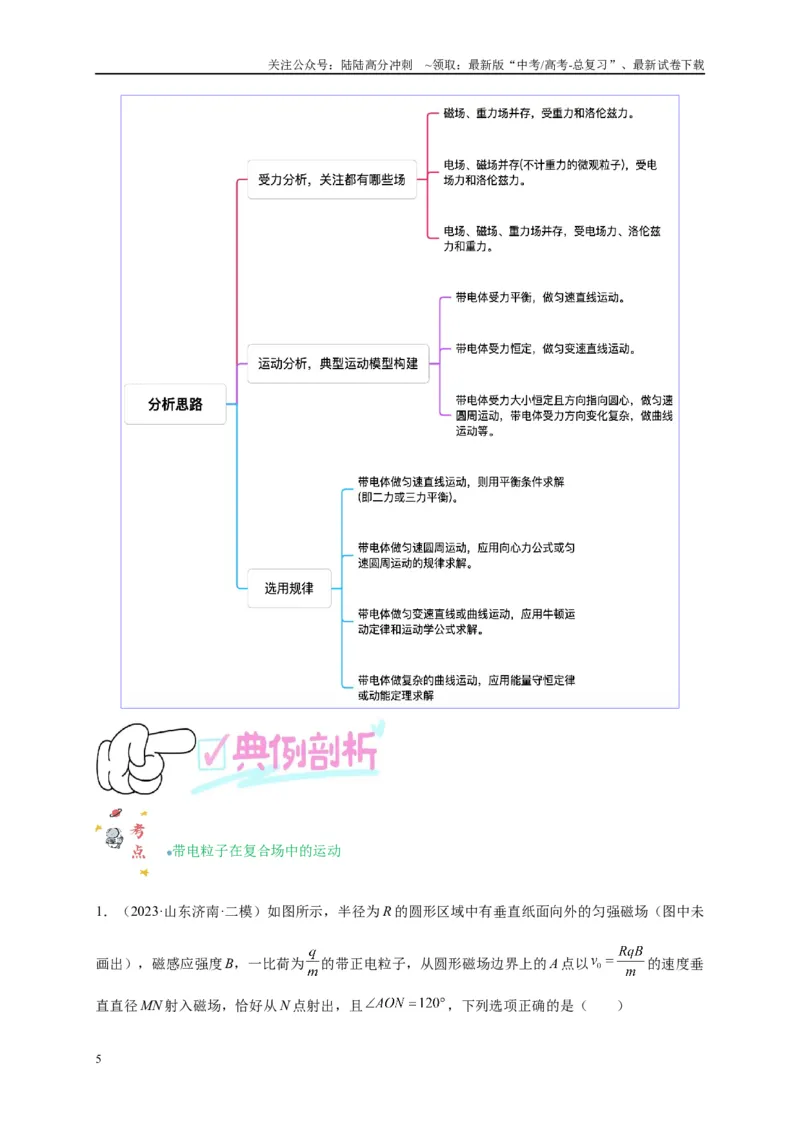 《专题十带电粒子在复合场中的运动（解析版）_04-物理-高考总复习_二轮复习_2024年_2024年高考物理二轮复习讲义_资料_1-资料》第5页预览