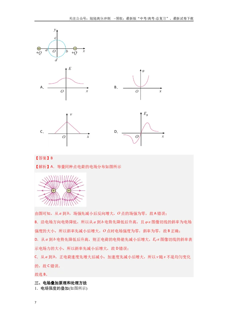 《专题8.电场力的性质（解析版）_04-物理-高考总复习_专项复习_2024年_2024年高三物理二级结论点对点专题练习题必刷题_资料》第7页预览