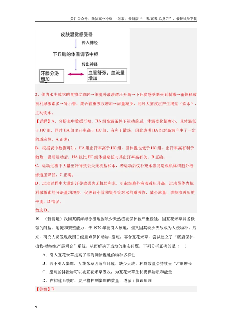 《临考押题卷（黑吉辽蒙专用）（教师版）_06-生物-高考总复习_专项复习_2025年_2025年高考生物抢押秘籍（黑吉辽蒙专用）》第9页预览