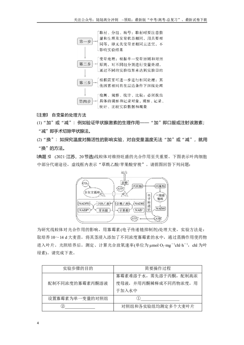 《专题五实验补充完善类能力培养及答题技巧（原卷版）_06-生物-高考总复习_专项复习_2024年_2024高考生物实验题型归纳重难点练习提高解题技巧_资料》第4页预览
