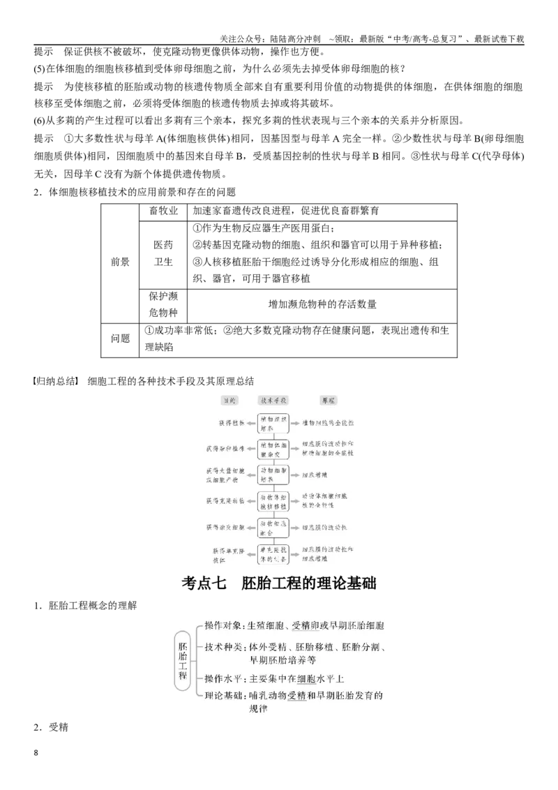 《专题十三现代生物科技专题（原卷版）_06-生物-高考总复习_二轮复习_2024年_2024年高考生物二轮复习专题攻略（新教材新高考）_资料》第8页预览