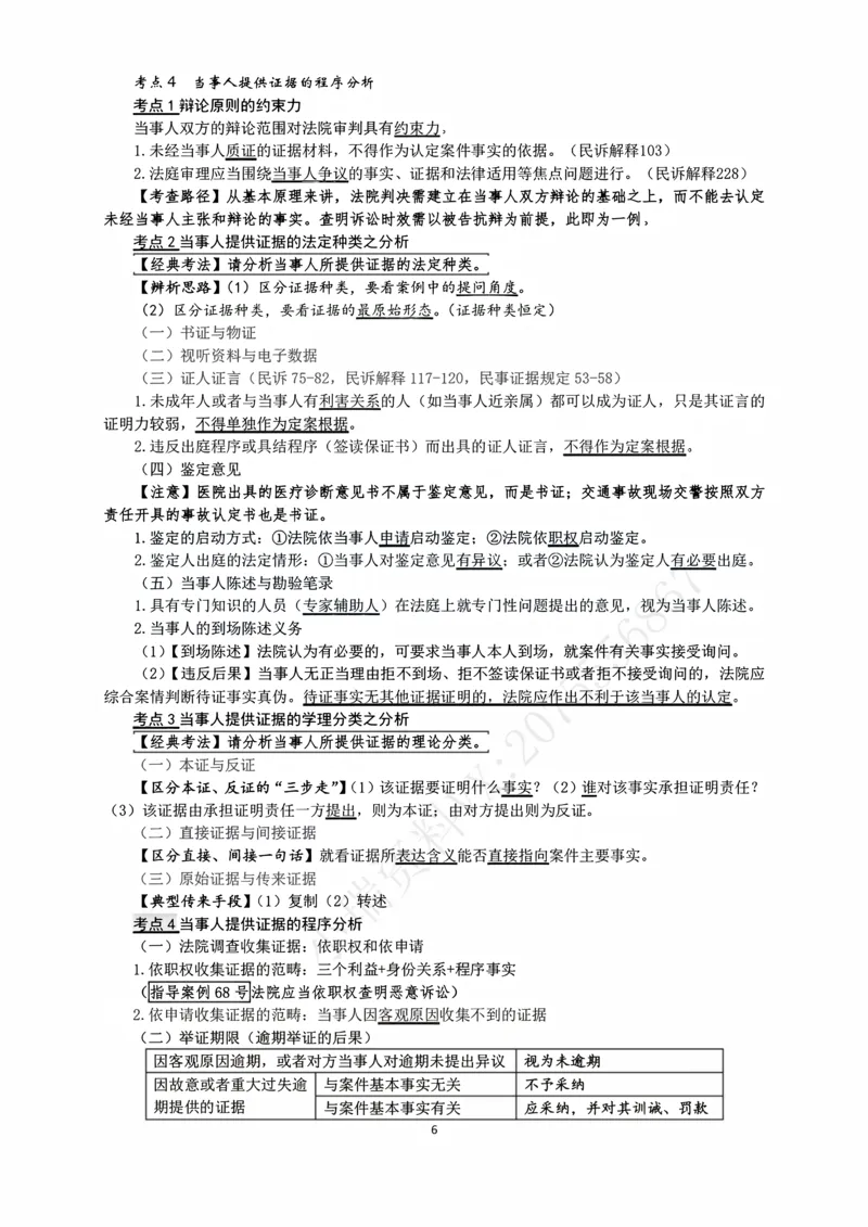 《2026法考主观民诉考点15页纸（张进德）_2026法考主观_名师私塾_26民诉张进德主客一体班视频+讲义_主观_03考前15页纸》第6页预览