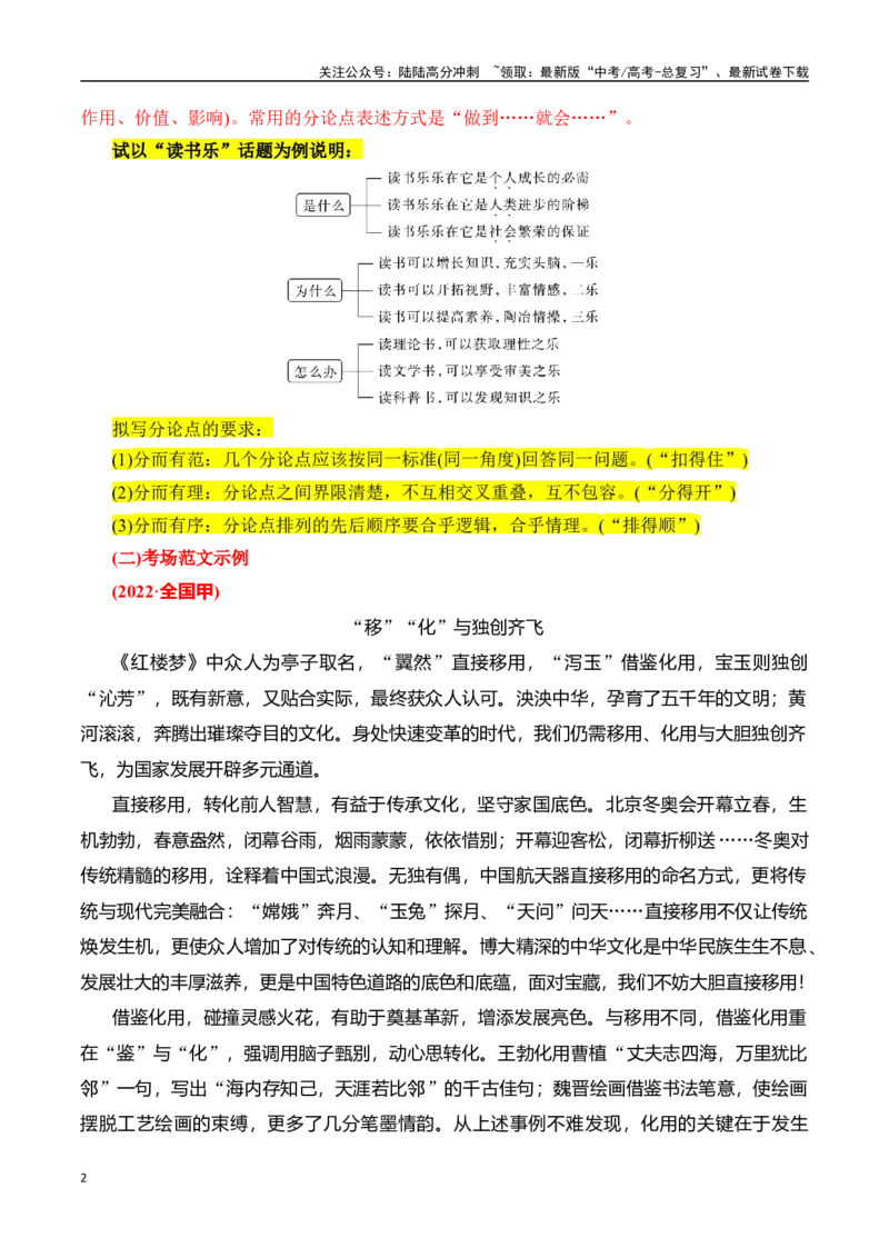 《专题七：掌握常用的写作结构-_一轮复习_2024年_2024年高考语文一轮复习一本通（全国通用_资料_写作》第2页预览