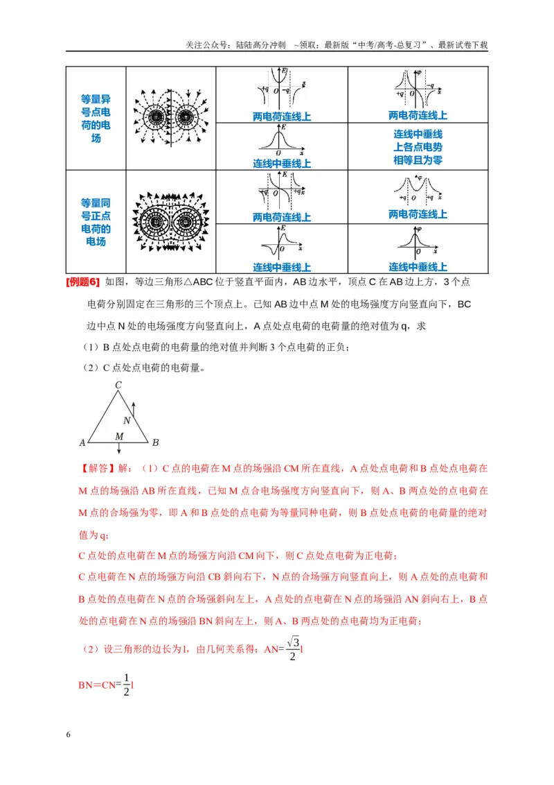 《专题8电场（解析版）_04-物理-高考总复习_专项复习_2024年_2024高考物理复习二级结论题型详解全面复习知识点_资料》第6页预览