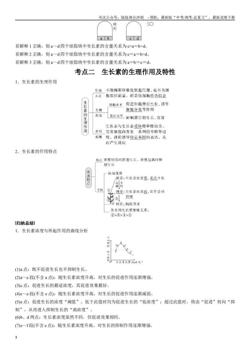 《专题五植物生命活动的调节（解析版）_06-生物-高考总复习_二轮复习_2024年_2024年高考生物二轮复习专题攻略（新教材新高考）_资料》第3页预览