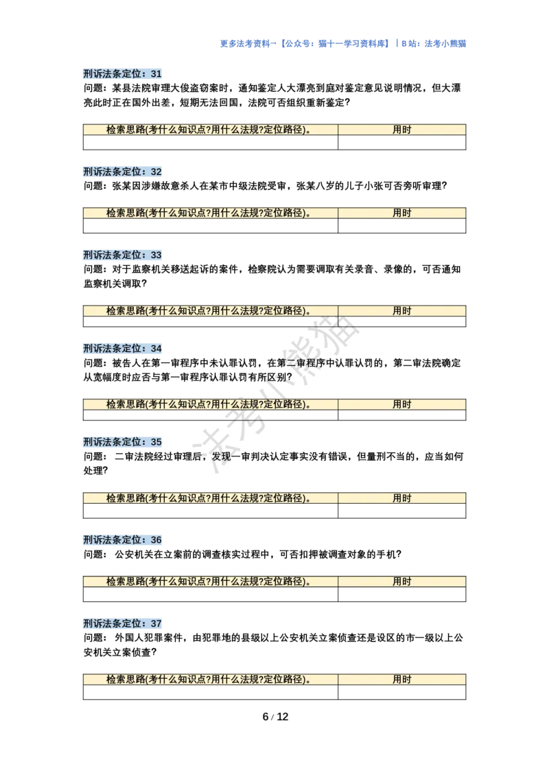 《左宁72个刑诉法条定位训练版_2026法考主观_ZH_14.法条定位_讲义》第6页预览