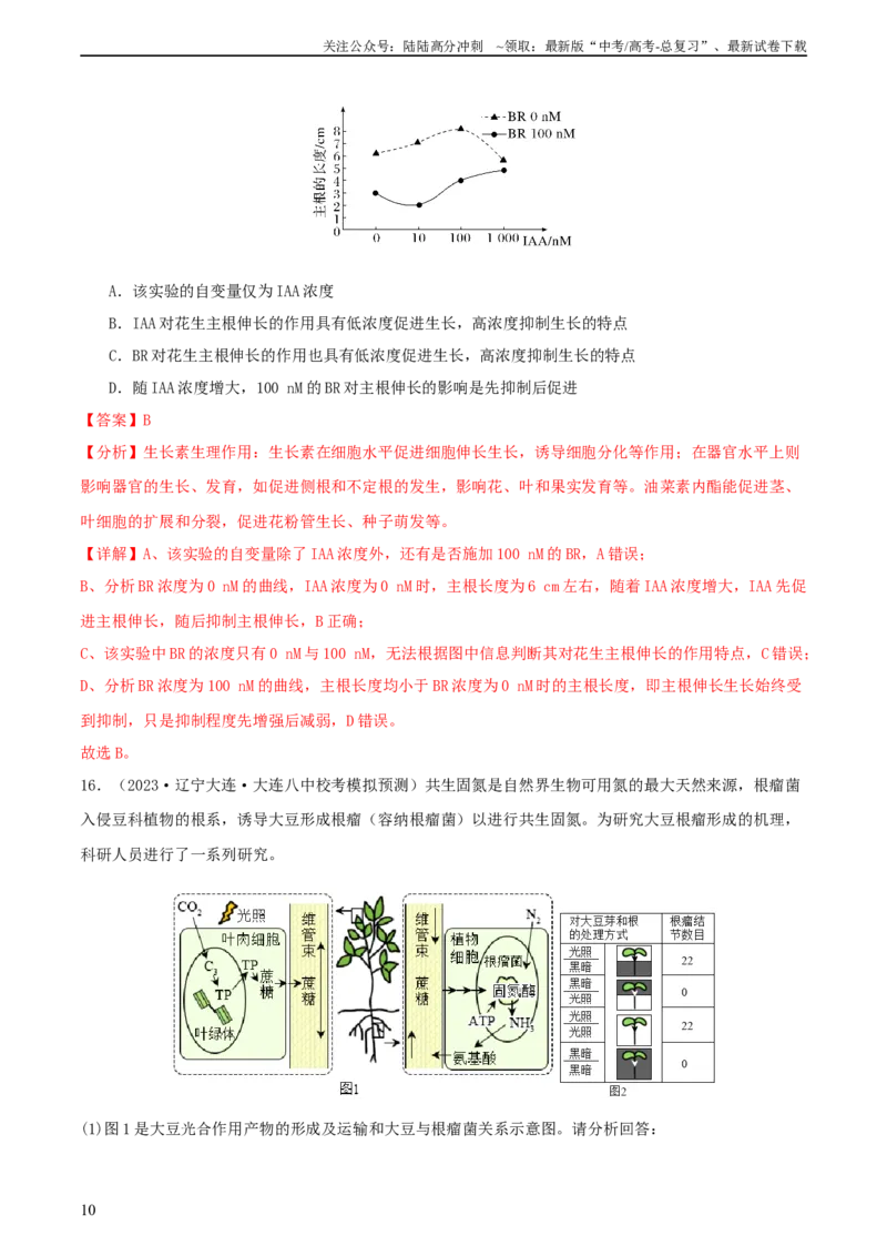 《专题综合练09植物生命活动调节(解析版)_06-生物-高考总复习_一轮复习_2024年_2024年高考生物一轮复习考点帮（新高考）_选择性必修1》第10页预览
