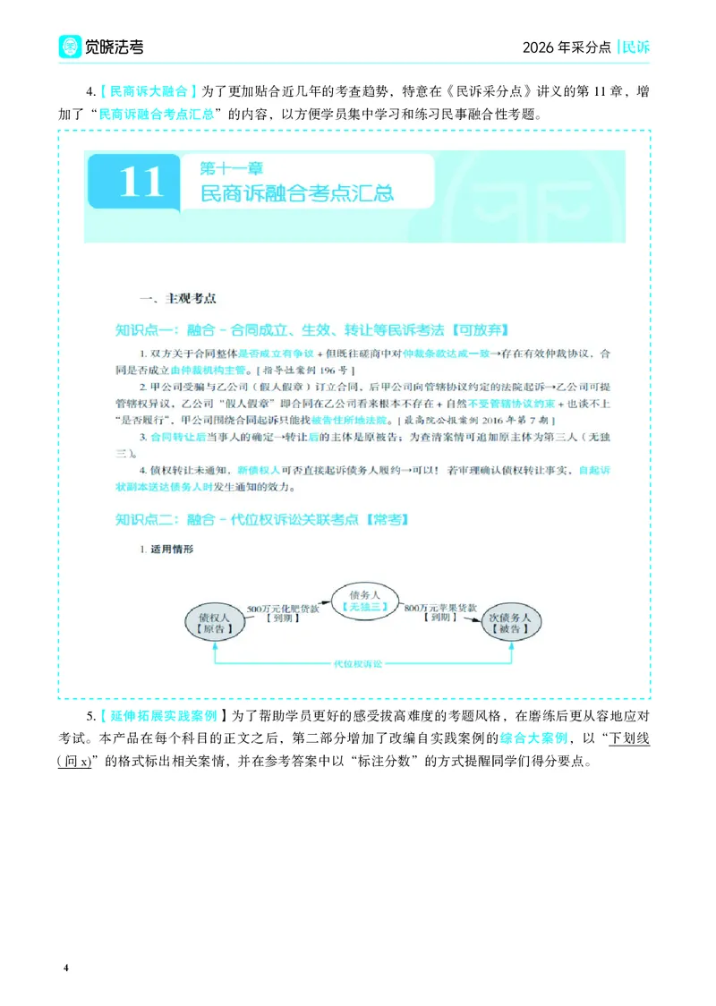 《彩色26年民诉采分点讲义(1)_2026法考主观_JX_主观韩心怡采分点》第4页预览