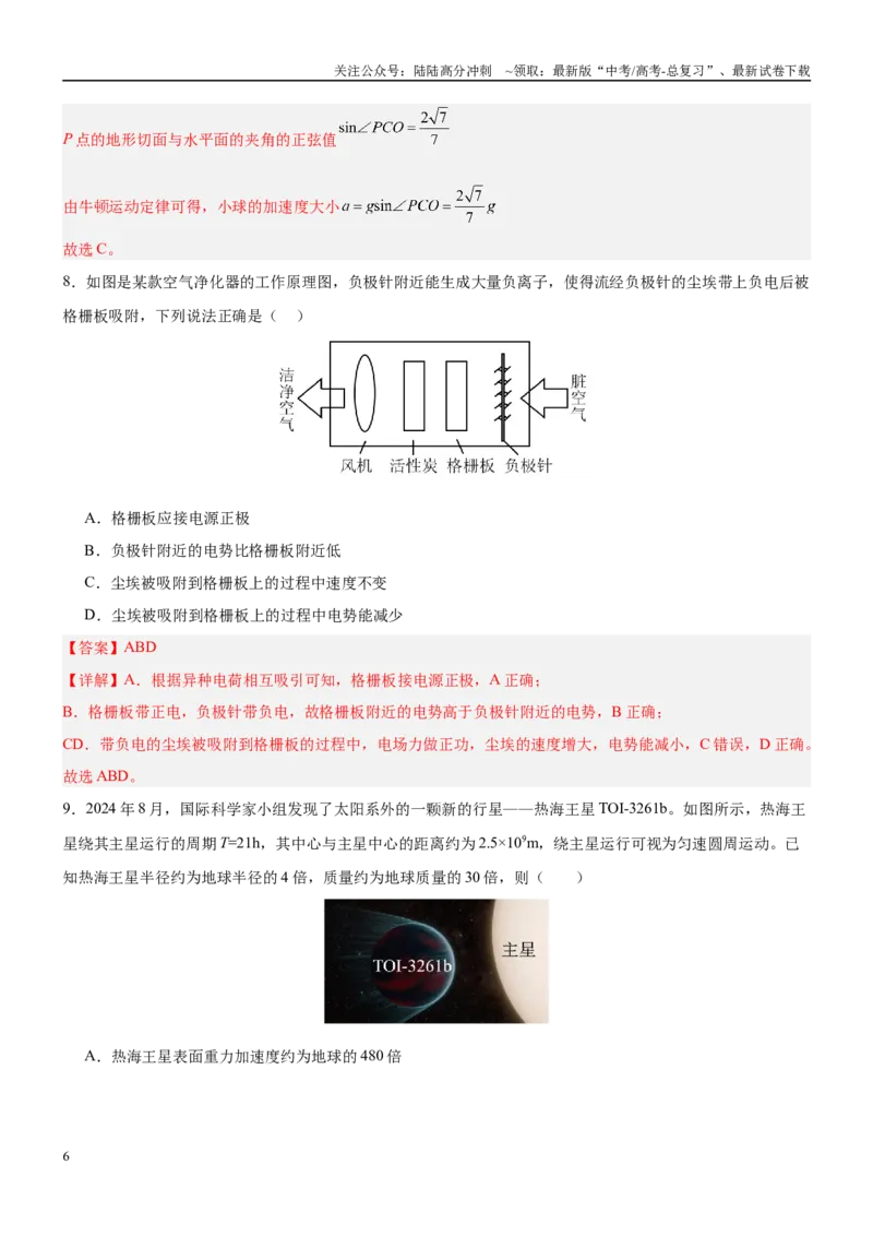 《临考押题卷01（新高考通用）（教师版）_04-物理-高考总复习_专项复习_2025年_2025年高考物理抢分秘籍（新高考通用）_2025版》第6页预览