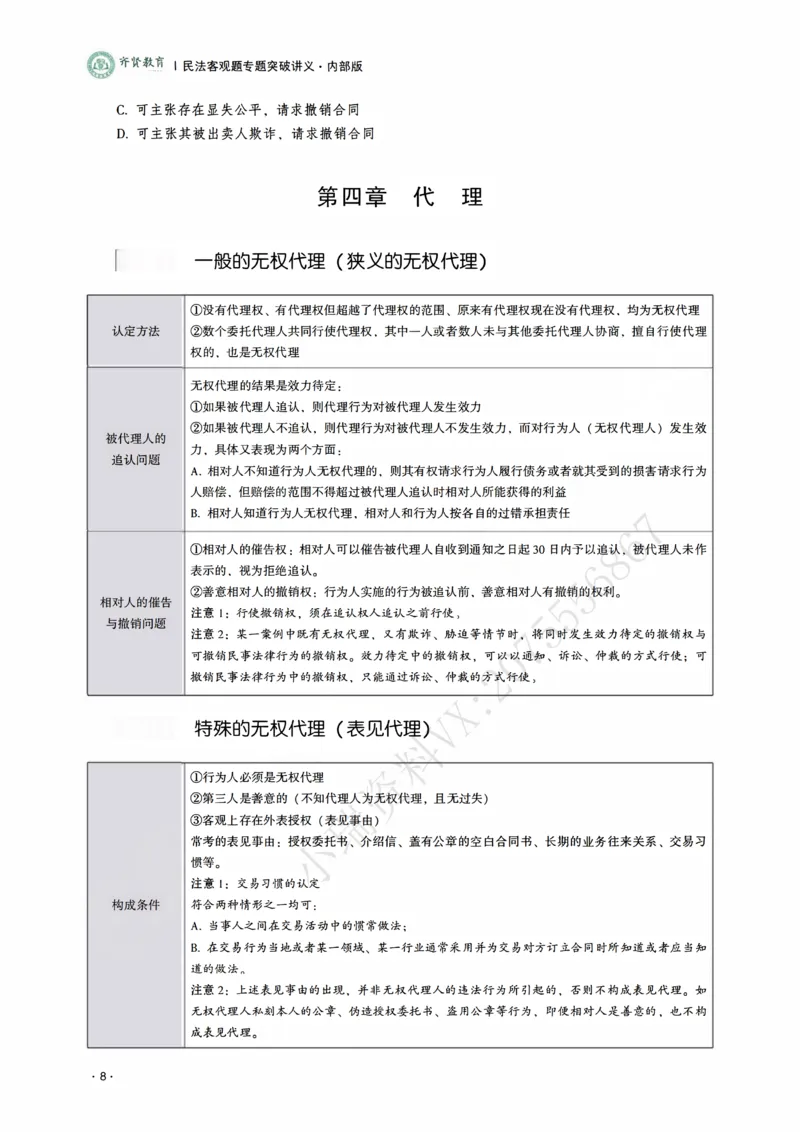 《2026年齐贤法考客观题专题突破班民法-王立争_2026法考客观_齐--X_032026QX专题突破班_00讲义》第10页预览