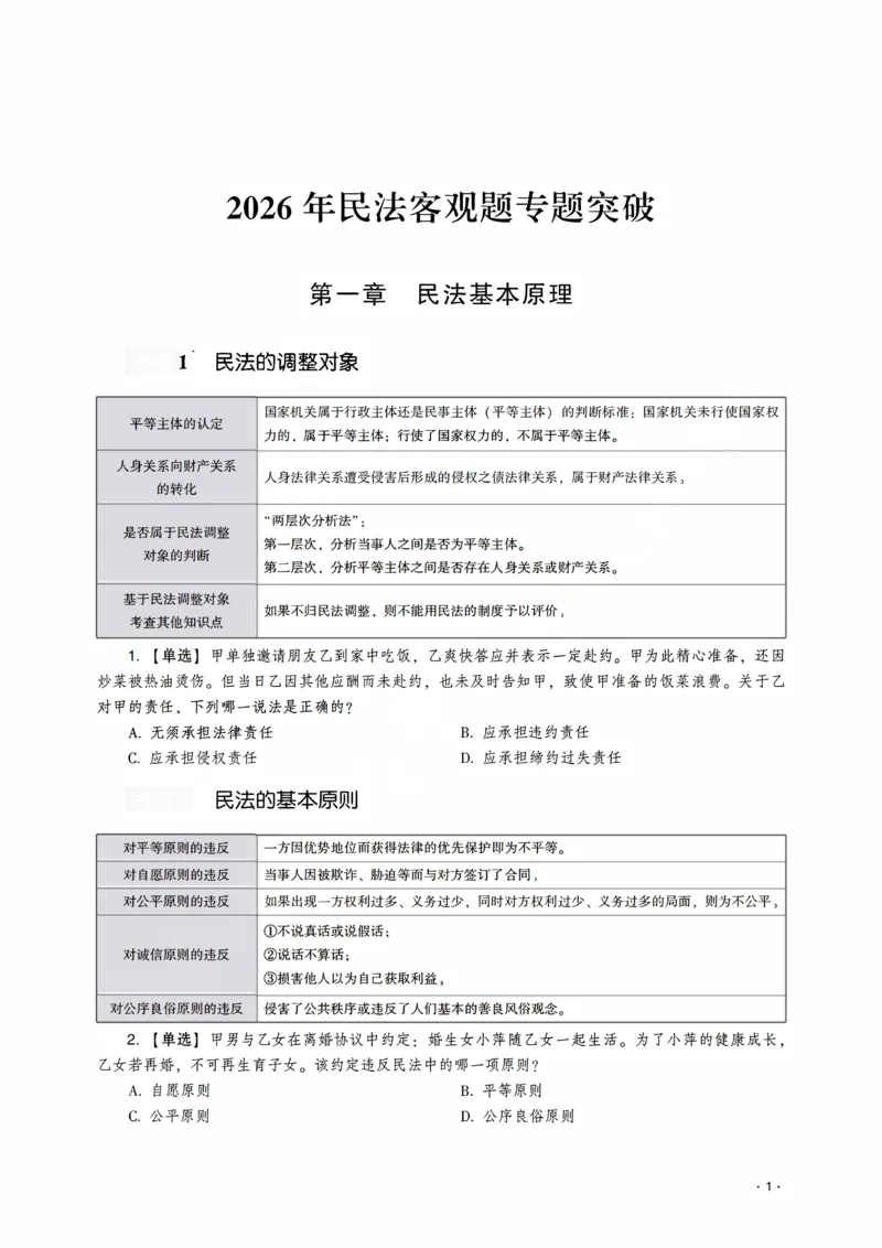 《2026年齐贤法考客观题专题突破班民法-王立争_2026法考客观_齐--X_032026QX专题突破班_00讲义》第3页预览