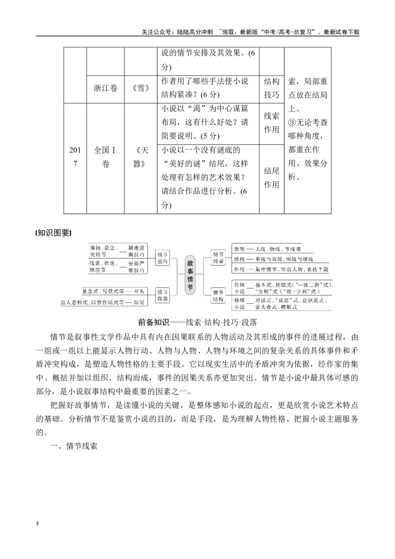 《专题一：分析故事情节-解析版_一轮复习_2024年_2024年高考语文一轮复习一本通（全国通用_资料_小说阅读》第3页预览