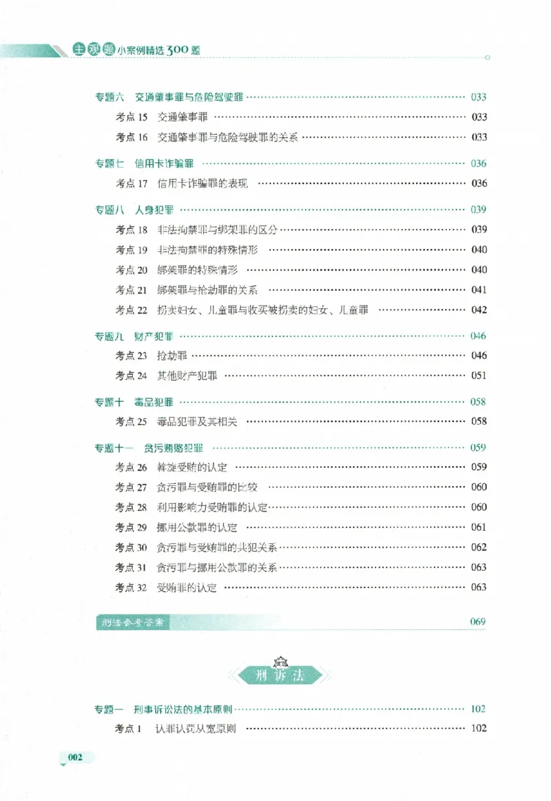 《主观题小案例精选300题上册_可搜索(1)_2026法考主观_HD_1226HD小案例讲解_03刑诉案例讲解》第9页预览