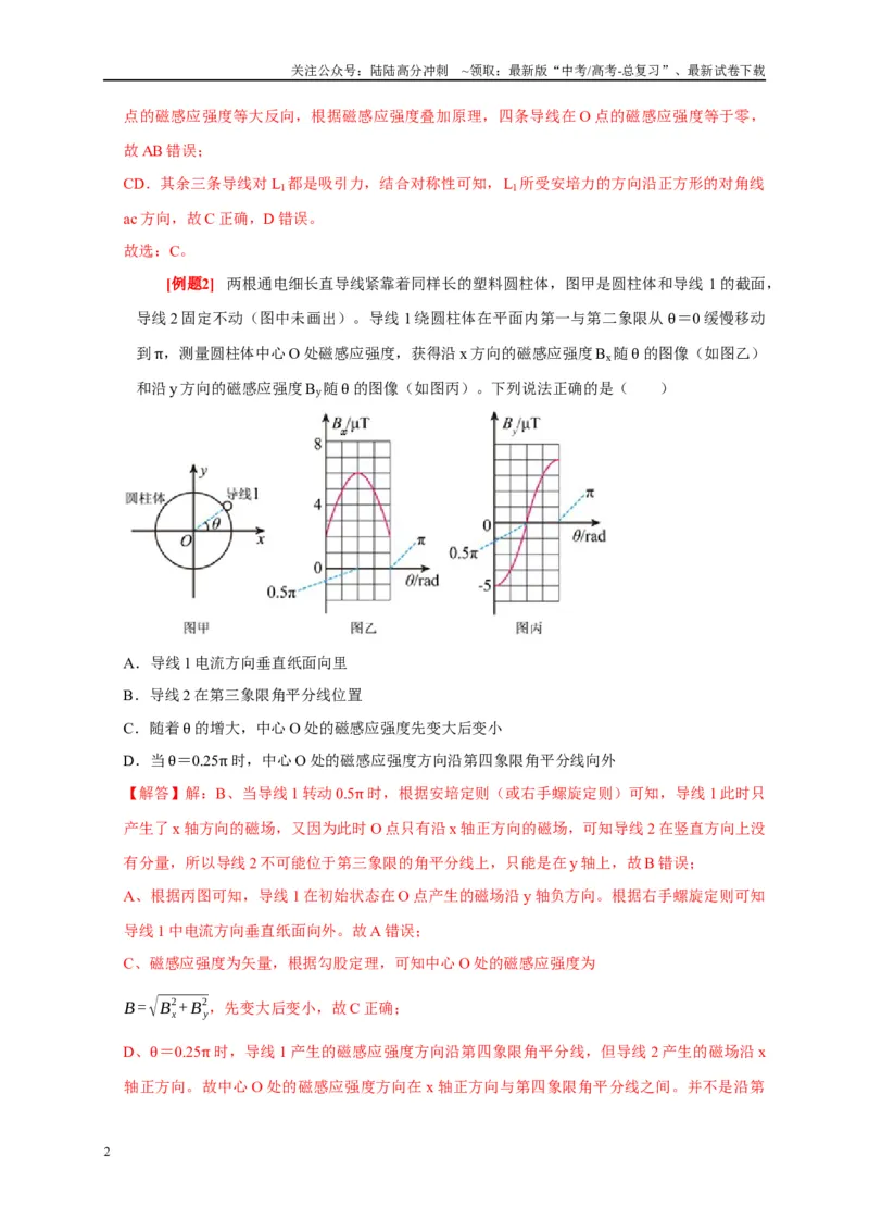 《专题9磁场（解析版）_04-物理-高考总复习_专项复习_2024年_2024高考物理复习二级结论题型详解全面复习知识点_资料》第2页预览