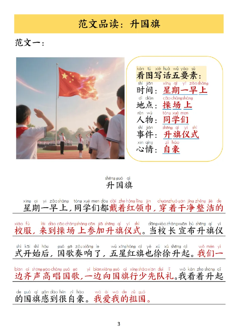 《1年级语文上册《1~8单元看图写作范文》26秋_2027版小学《同步作文》1-6年级上册（语文）》第4页预览