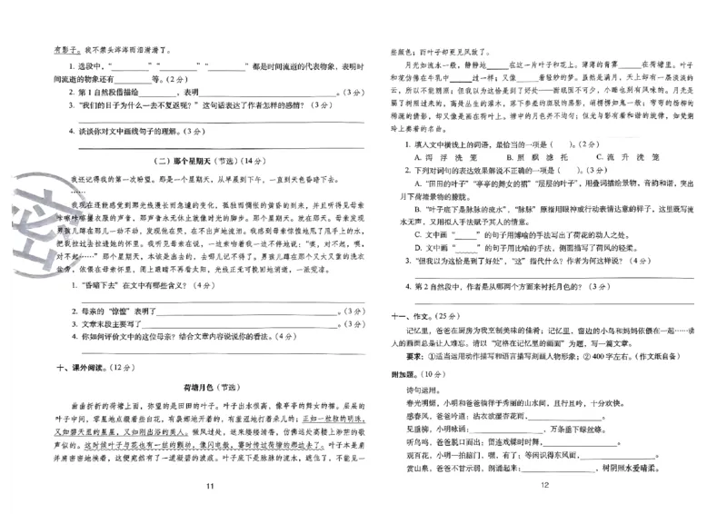 《24春68所期末冲刺100分6下语文_小学语文精品试卷合集（1-6年级下册）_《期末冲刺100分》》第8页预览