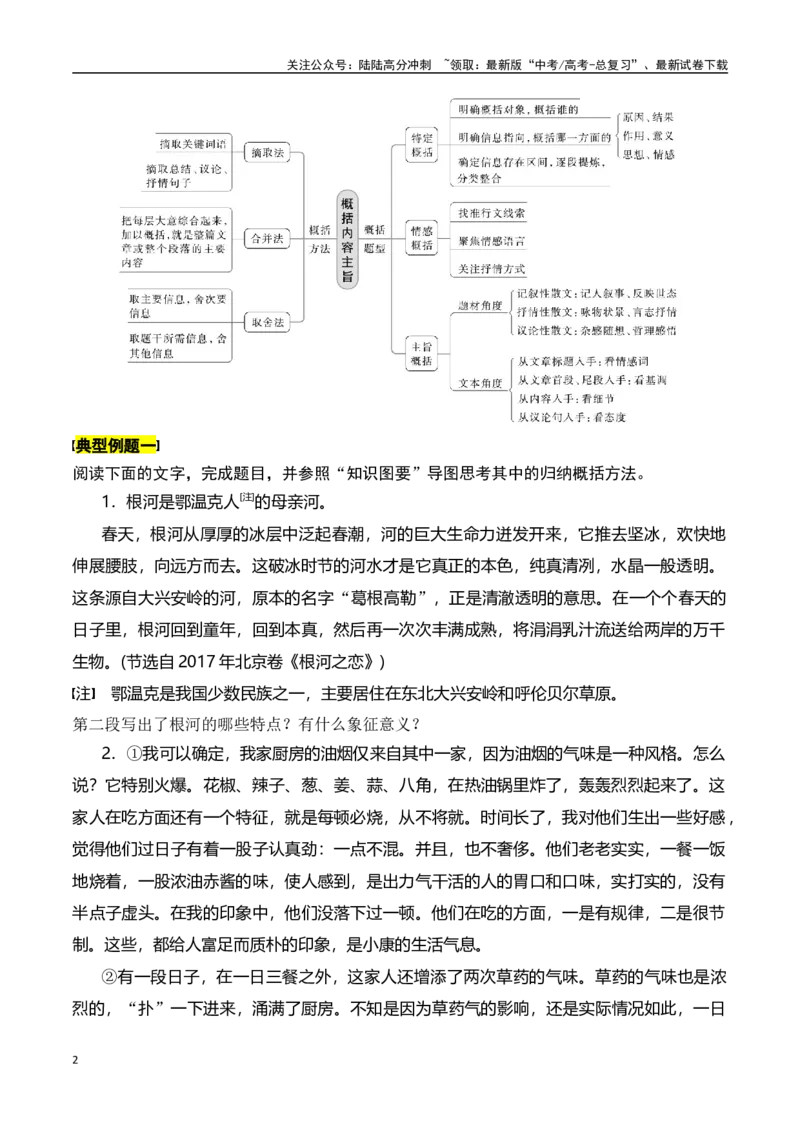 《专题二：概括内容主旨-原卷版_一轮复习_2024年_2024年高考语文一轮复习一本通（全国通用_资料_散文阅读》第2页预览