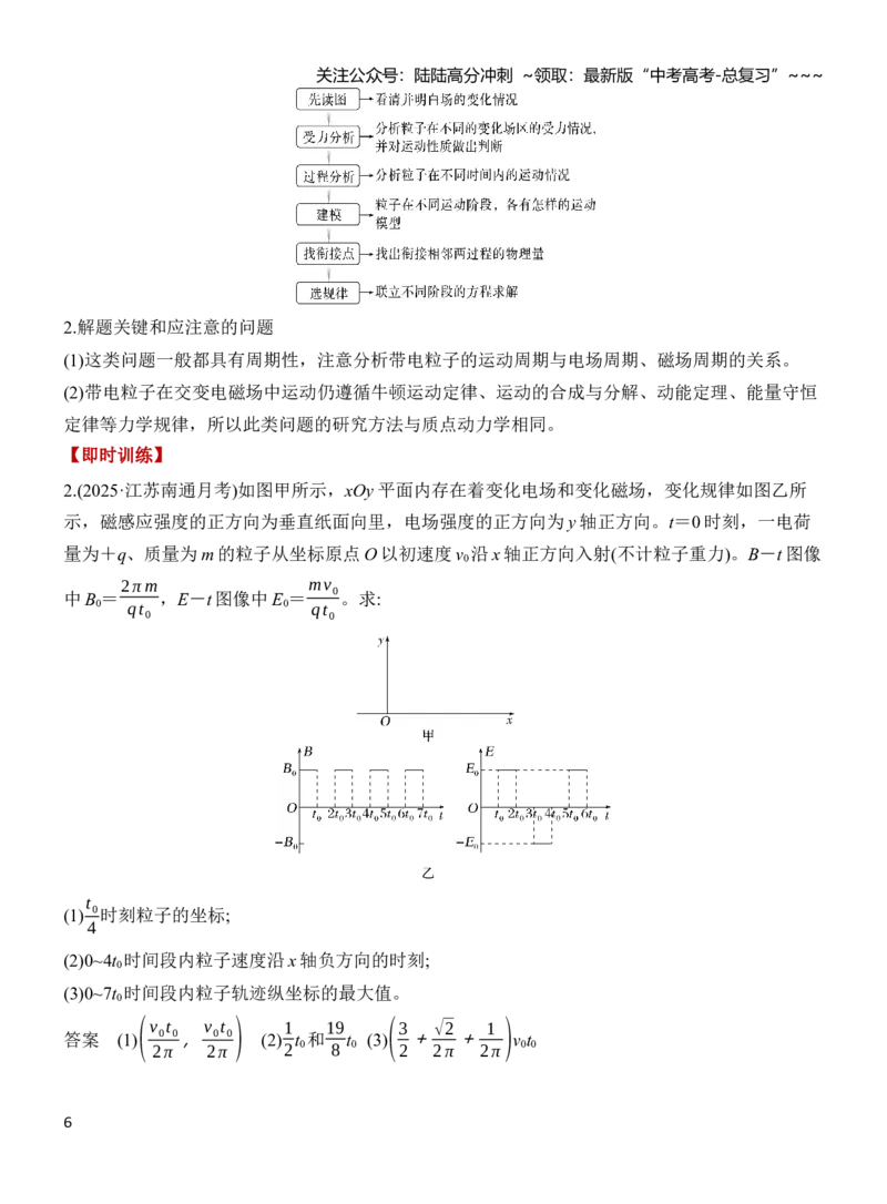 《专题强化19带电粒子在叠加场和交变电磁场中的运动（解析）_04-物理-高考总复习_一轮复习_2026年-物理高考一轮复习_2026年高三物理一轮复习专题突破讲义-G87_资料_2026版》第6页预览