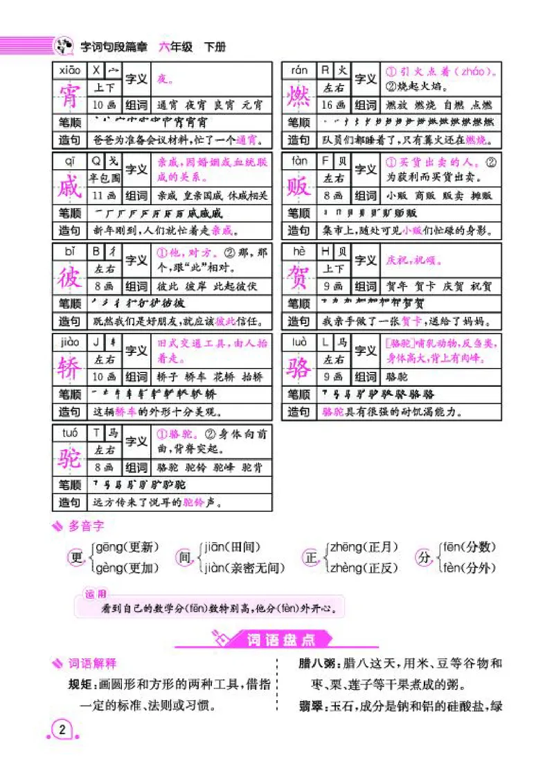 《字词句6_小学语文精品试卷合集（1-6年级下册）_《字词句段专项练习》》第8页预览