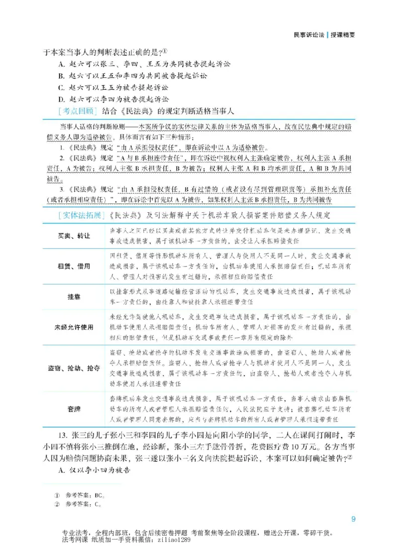 《2026众合客观冲刺点睛民诉-戴鹏_2026法考客观_众-H_冲刺点睛_00PDF》第10页预览