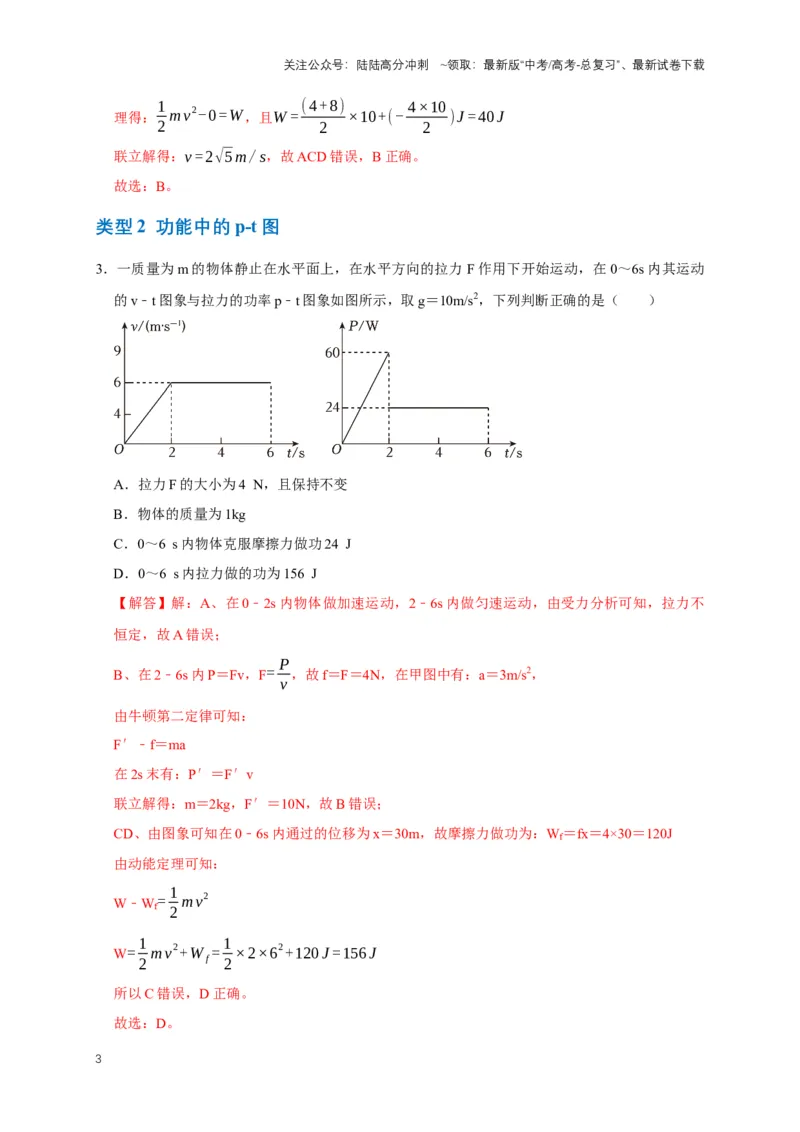 《专题三功能中的图像问题（共12种图像类型）（解析版）_04-物理-高考总复习_专项复习_2024年_2024年高考物理图像题型专项训练习题试题全国通用_资料》第3页预览