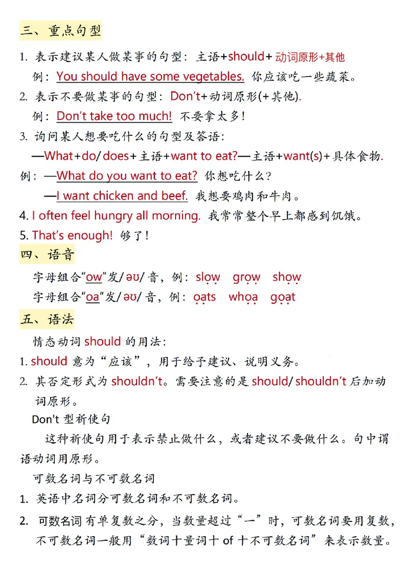 《新外研版五年级上英语知识点_2027版小学《英语知识点》3-6年级上册（英语）（外研）》第2页预览