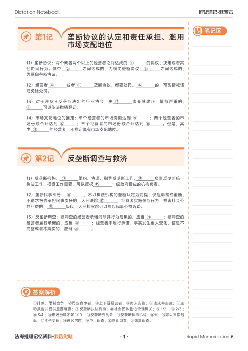 《2026年经知默写本_0709104347_2026法考客观_觉-X_2026JX法考推背速记视频+讲义_1326商经知刘安琪推背速记（知产）》第1页预览