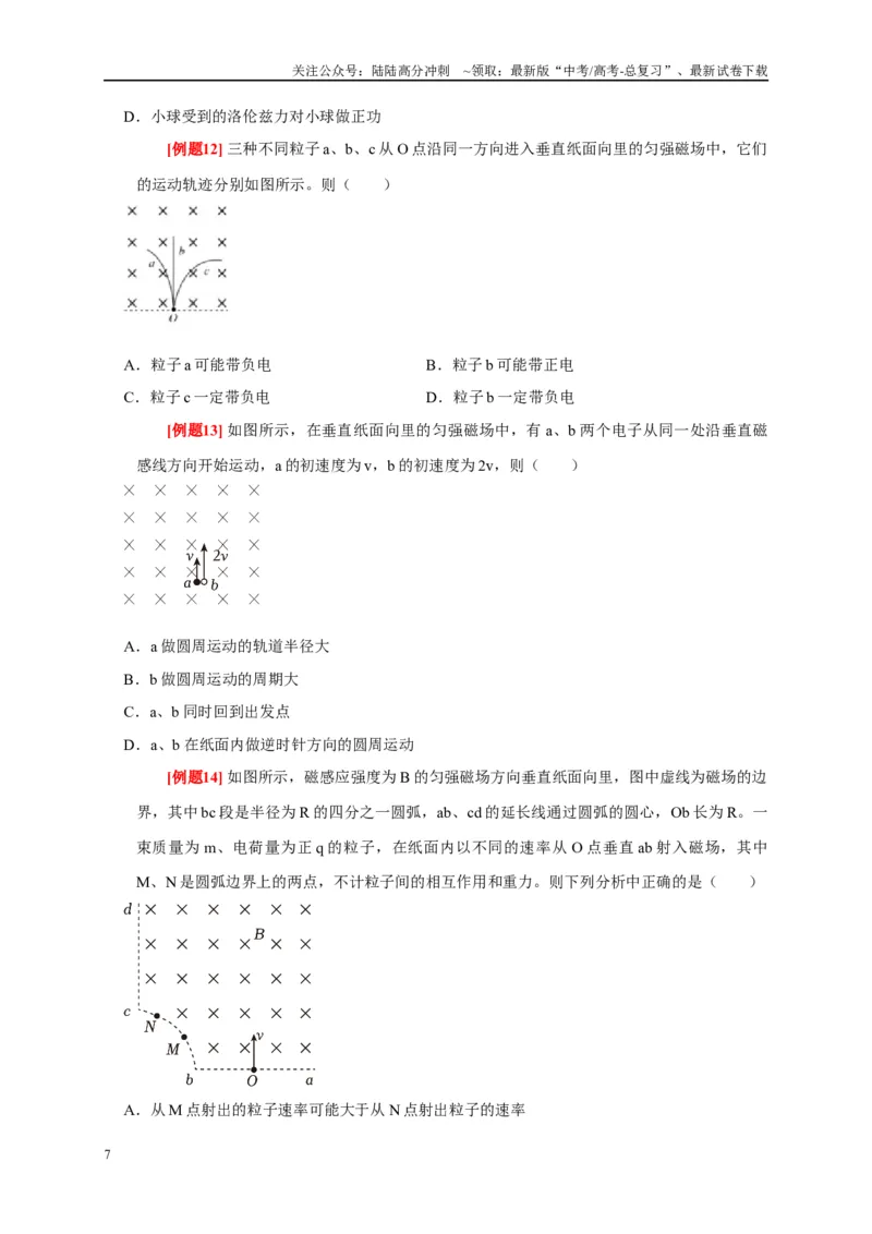 《专题9磁场（原卷版）_04-物理-高考总复习_专项复习_2024年_2024高考物理复习二级结论题型详解全面复习知识点_资料》第7页预览
