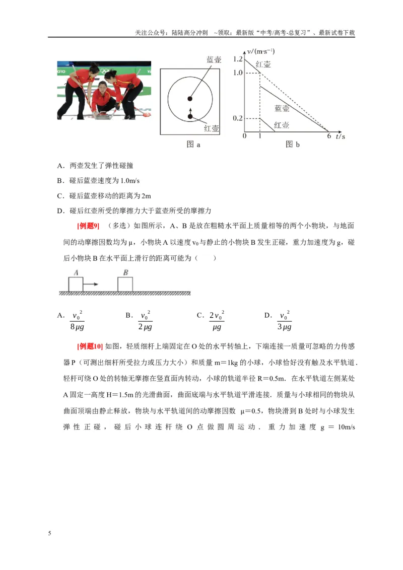 《专题7动量动量守恒定律（原卷版）_04-物理-高考总复习_专项复习_2024年_2024高考物理复习二级结论题型详解全面复习知识点_资料》第5页预览