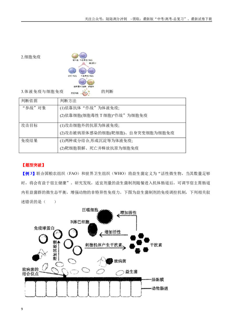 《专题七稳态与调节（教师版）-29页_06-生物-高考总复习_二轮复习_2025年_2025年高考生物二轮重点专题讲义（新高考通用）_资料》第9页预览