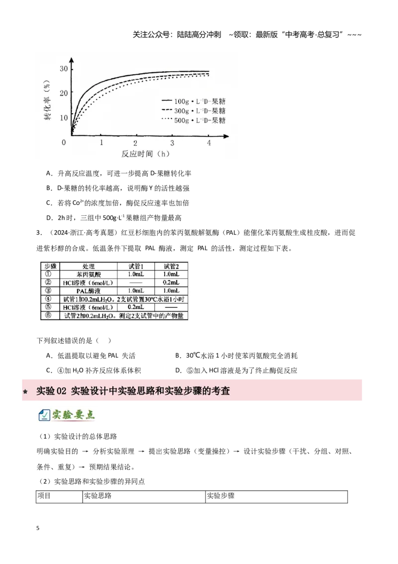《专题六实验设计与分析（2大考向）（学生版）_06-生物-高考总复习_专项复习_2026年-生物高考专项复习_32026年高考生物实验题专项突破训练》第5页预览