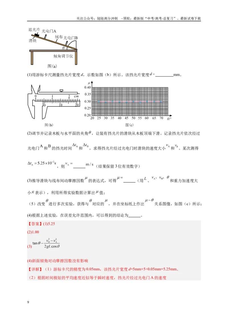 《专题十五力学实验（解析版）_04-物理-高考总复习_二轮复习_2024年_2024年高考物理二轮复习讲义_资料_1-资料》第9页预览