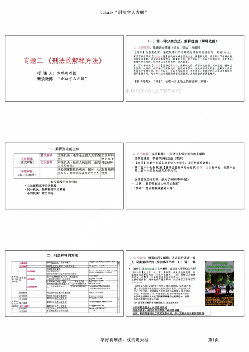 《20251213-方鹏-刑法解释方法-讲义打印版_2026法考客观_名师私塾_「26刑法方鹏主客一体班视频+讲义」_012026年刑罚论基础课_讲义》第1页预览