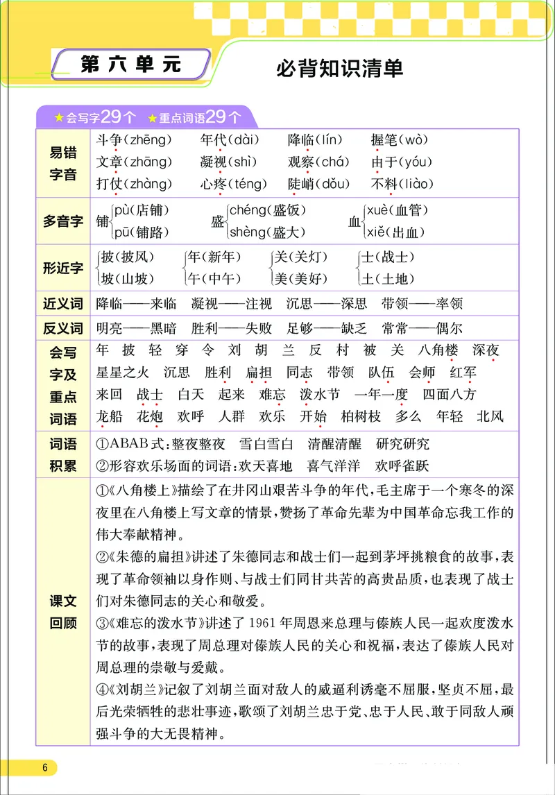 《小学语文二年级上册考点与重难点题型精梳_2027版小学《考点与重难点题型精梳》1-6年级上册（语文）》第7页预览