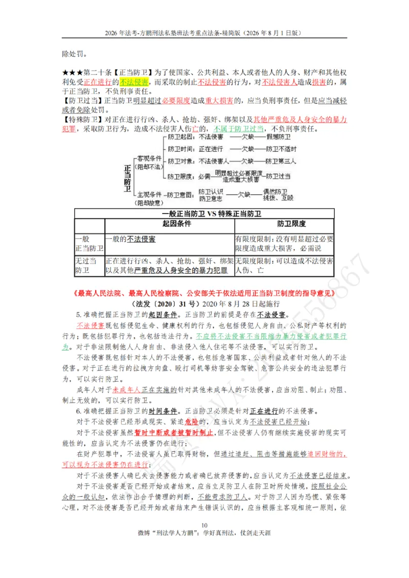 《20260801方鹏-刑法法考重点法条-大纲罪名-精简版_2026法考客观_名师私塾_「26刑法方鹏主客一体班视频+讲义」_04黄金冲刺班_讲义》第10页预览