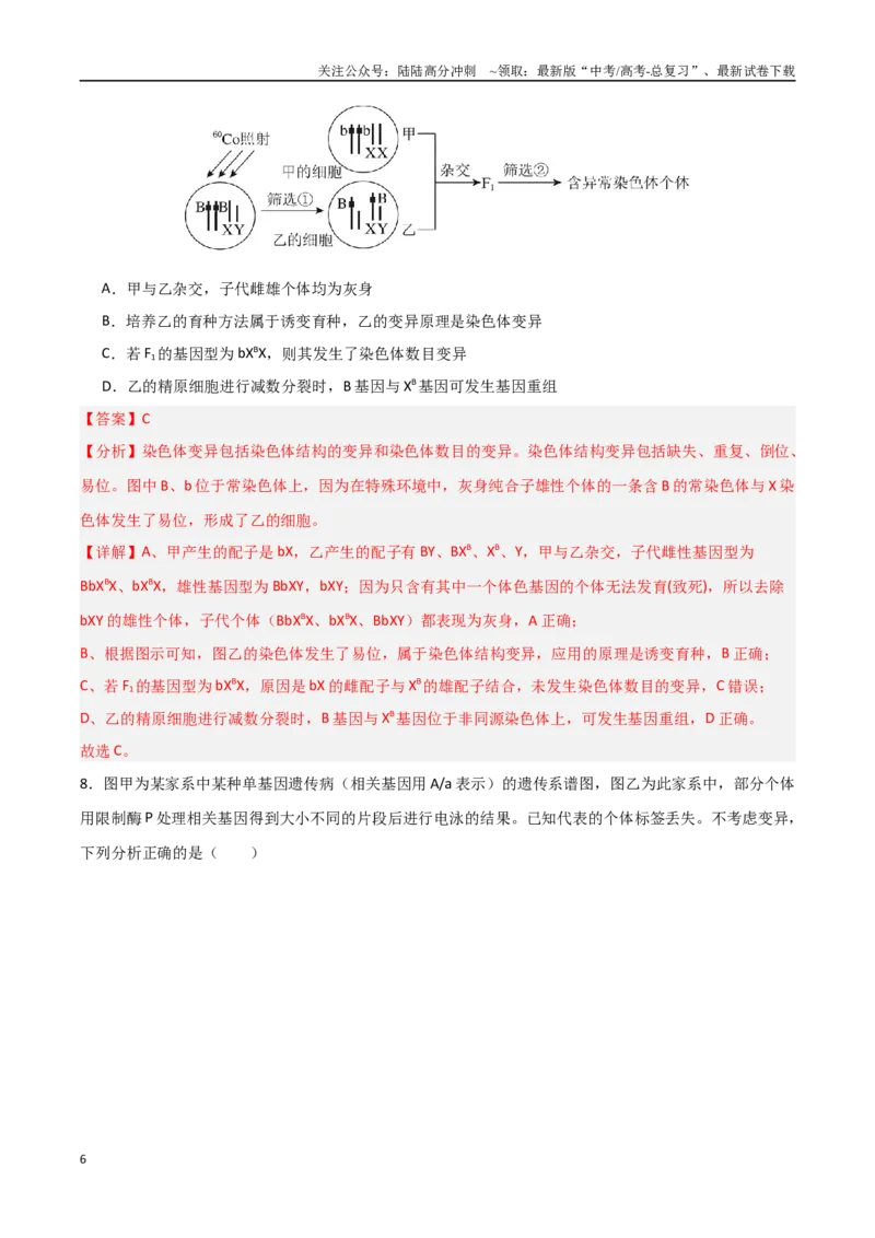 《临考押题卷02（15+5）（教师版）_06-生物-高考总复习_专项复习_2025年_2025年高考生物抢分秘籍（新高考专用）_2025版》第6页预览